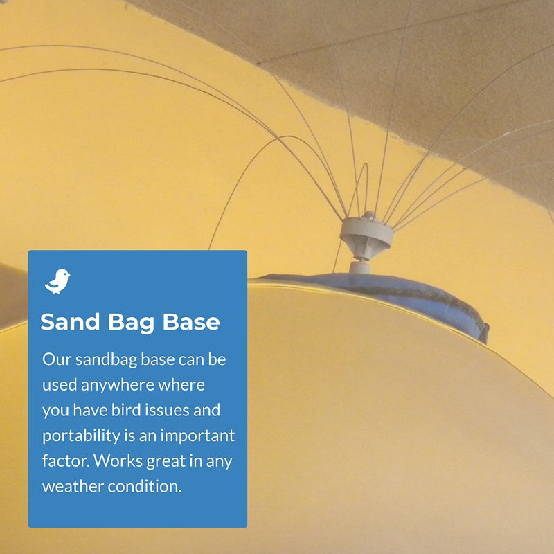 Bird Barrier قاعدة قارب رملية حاجز الطيور - للاستخدام مع أرجل دادي الطويلة | محمولة وسهلة التحرك | أبقِ الطيور بعيدًا عن قاربك - تُباع أرجل دادي الطويلة بشكل منفصل - Image 3